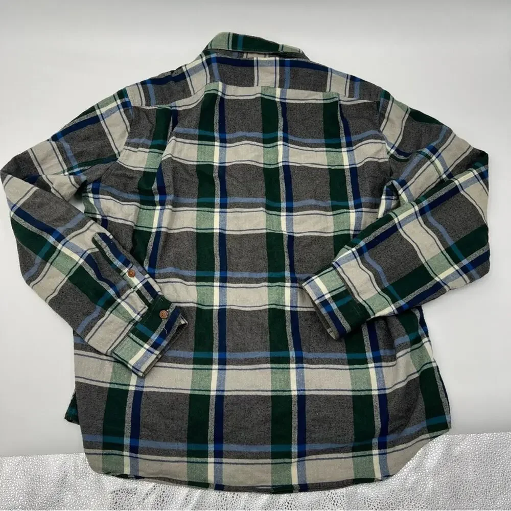 J. Crew Men’s Green Plaid Button Up Shirt